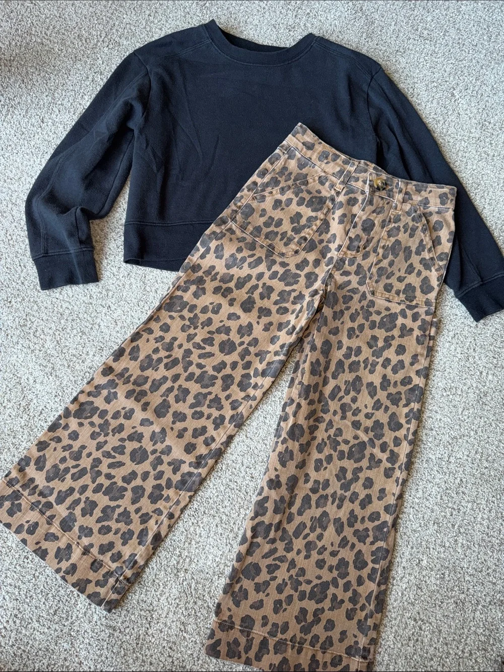 Girls Fall Leopard outfit